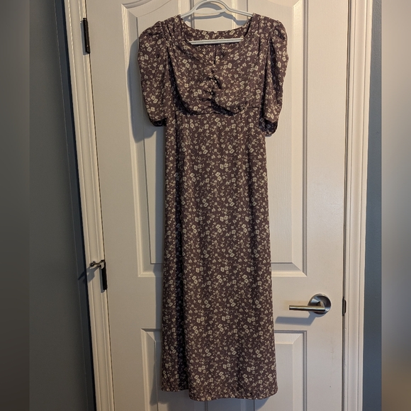 GRL Lavender Floral Dress Size Large - Picture 2 of 8